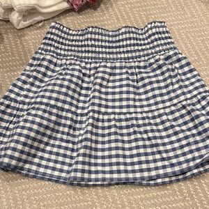 Cat & Jack Blue and White Checkered Mini Skirt
